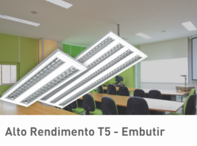 Luminária de Alto Rendimento T5 – Embutir