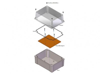 Caixa Multiuso Cinza TR IP65 200X140X140 mm