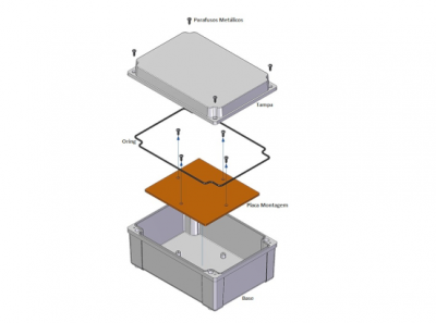 Caixa Multiuso Cinza IP65 200X140X90 mm