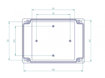 Caixa Multiuso Cinza TR IP65 200X140X90 mm